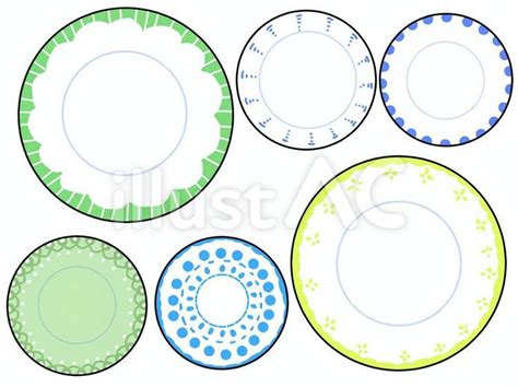 上から見た陶器のお皿イラスト No 22832207｜無料イラスト・フリー素材なら「イラストac」