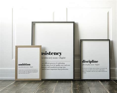 Ambition Definition Print Office Wall Art Entrepreneur Etsy