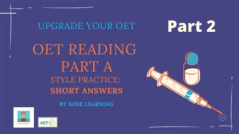 Oet Reading Part A Short Answers