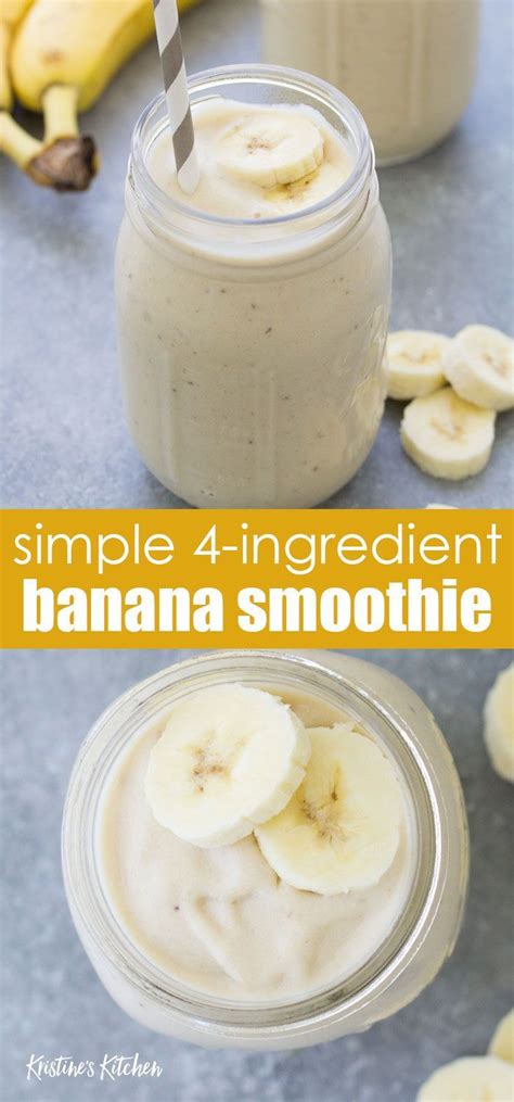 Healthy Banana Smoothie Recipe Made With Just 4 Ingredients This