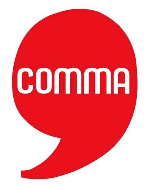 White Circle With Red Comma Logo Logodix