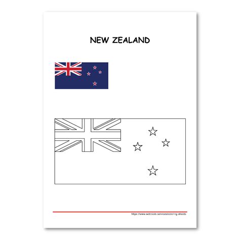 New Zealand Flag Colouring Page | Webtools