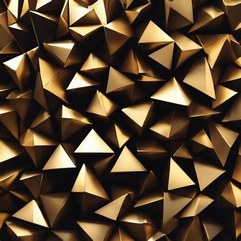 Premium Photo Black And Gold Abstract Triangles Background