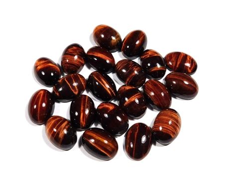 Red Tiger S Eye Stone Cabochon Flat Back Stone Calibrated Etsy