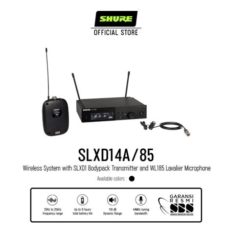 Promo Shure SLXD14A 85 Wireless System With SLXD1 Transmitter And WL185