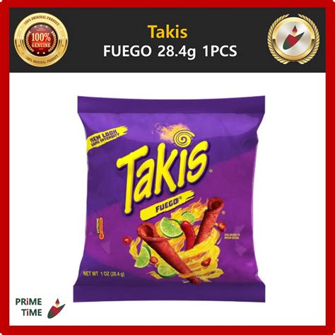 Barcel Addictive Snacks Takis Fuego Hot Chili Pepper Lime Tortilla