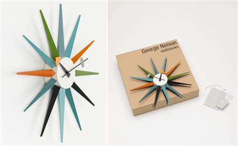 George Nelson Sunburst Clock Multicolor Hive