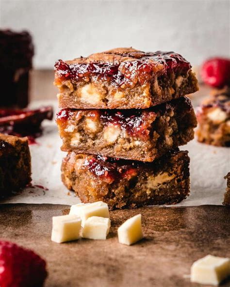 White Chocolate And Raspberry Blondies