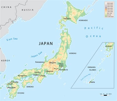 Geography Of Japan Map