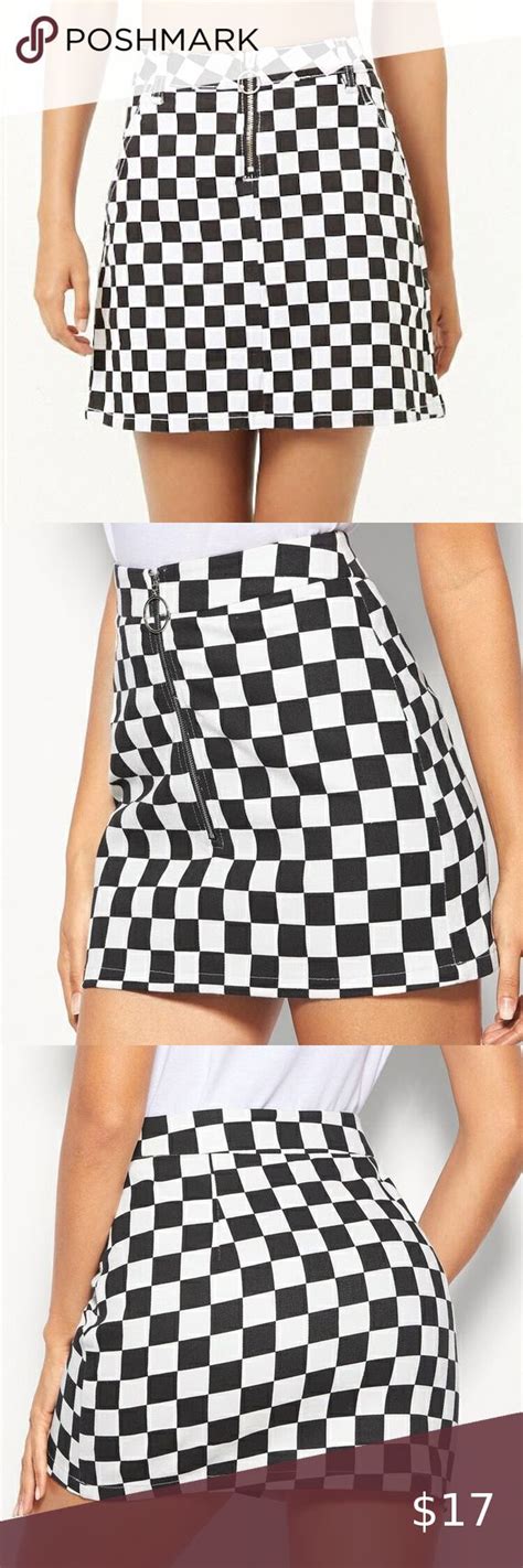 Checkered Skirt On The Forever 21 It Shows It Black And White But I