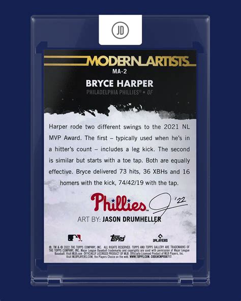 Bryce Harper Topps Gallery Modern Artists Ma Artist Signed