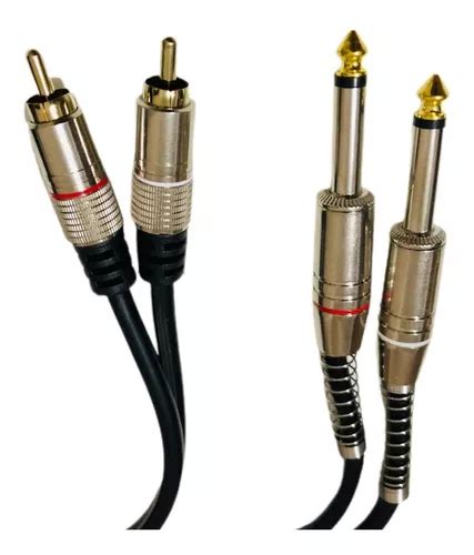 Cabo Audio Auxiliar 2 Rca X 2 P10 Mono Blindado Profissional MercadoLivre