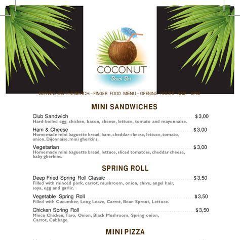 Coconut Menu Pdf Docdroid