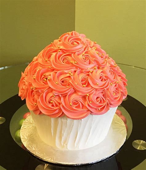 Giant Cupcake Rosette Cake Classy Girl Cupcakes