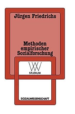 Wv Studium Band Methoden Empirischer Sozialforschung Friedrichs