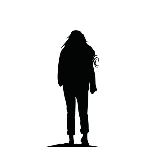 Silhouettes Of People Girl With Raised Hands Silhouette Woman