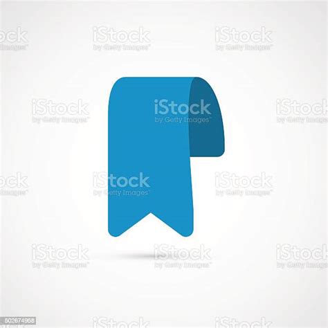 blue bookmark icon vector illustration stock illustration