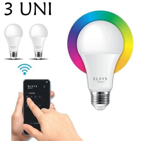 Kit L Mpada Bulbo Led Rgb Wi Fi W Elsys Smart Controle De Voz