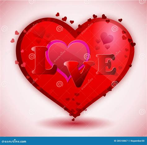 red heart love stock vector illustration  glow relationship