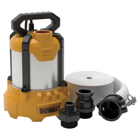 Dewalt 13 Hp Aluminum Submersible Utility Pump With Hose Kit Dxwp61379