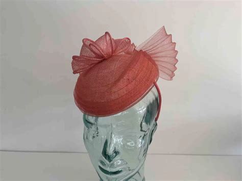 Pillbox Fascinator With Pleated Crin In Tangerine Love Fascinators