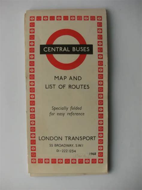 London Transport Central Buses Route Map No Shop Ref Lc Eur