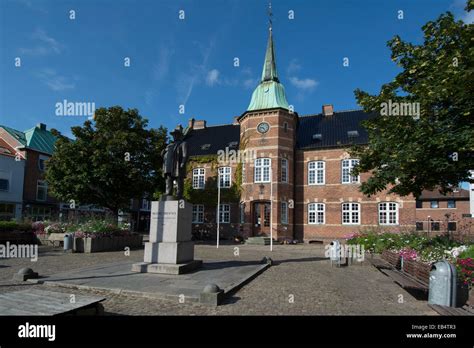 Silkeborg city hall in Torvet (Square) in Silkeborg, Denmark Stock ...