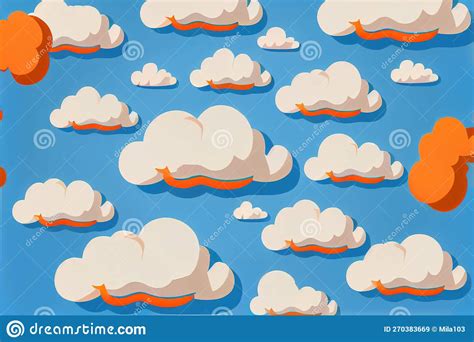 Anime Sky with Clouds. Generative AI Stock Illustration - Illustration ...