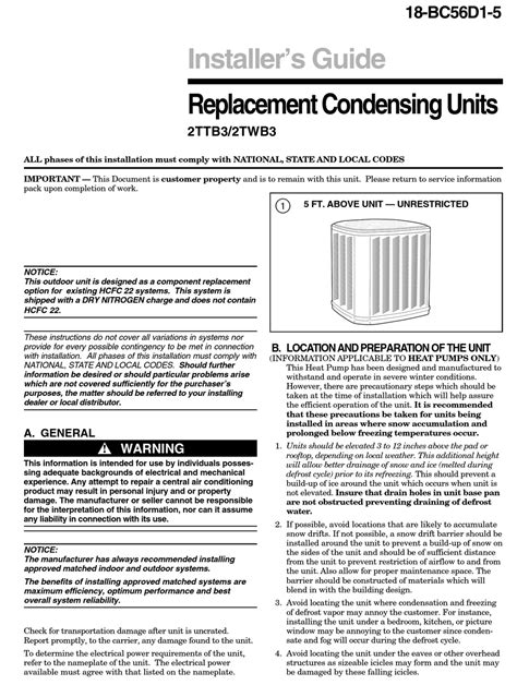 Trane S9v2 Installation Manual