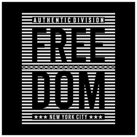 Premium Vector Freedom Typography T Shirt Design Vector Illustration