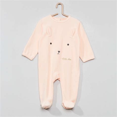 Pyjama Velours B B Fille Rose Kiabi