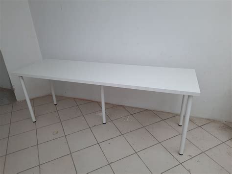 Biurko 20060 IKEA LAGKAPTEN ADILS Biurko biały 200x60 cm Lublin