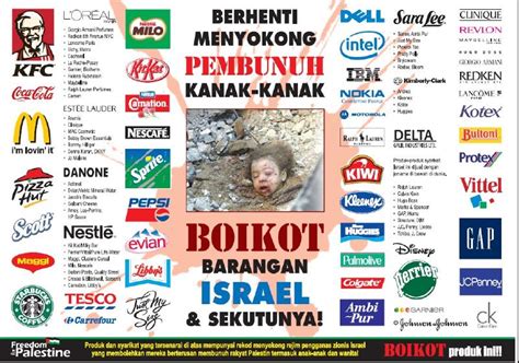 My Virgin Bitter Story Boikot Senarai Barangan Produk Israel