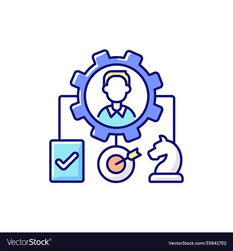 Operations Management Rgb Color Icon Royalty Free Vector