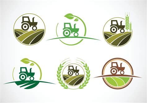 Tractor Logo Or Farm Logo Set Suitable For Any Business Related To