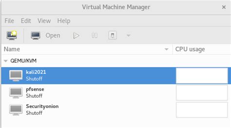 Virtual Machine Manager KVM QEMU