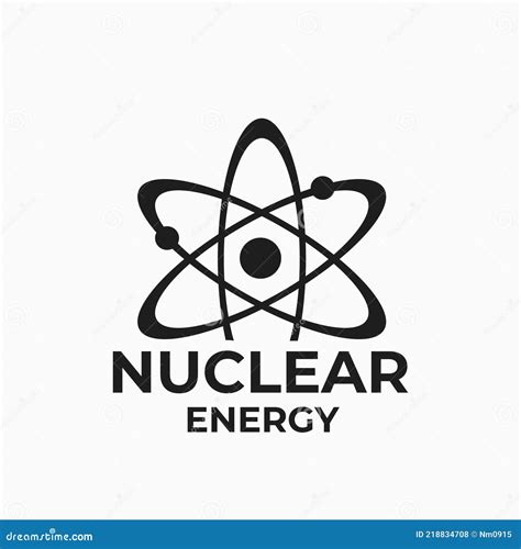 Nuclear Energy Logo Atom Icon Nuclear Power And Electricity Symbol