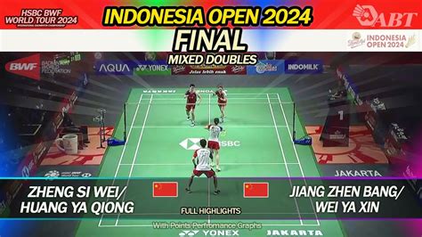 Final Indonesia Open 2024 Zheng Si Wei Huang Ya Qiong Vs Jiang Zhen