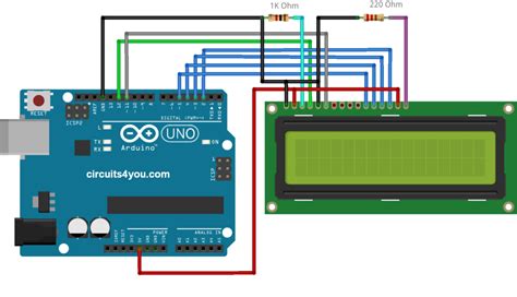 Arduino Lcd Display Circuit Diagram Arduino Lcd Display