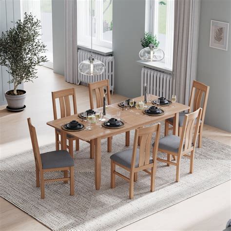 Aria Oak Large Extending Dining Table Made With Oak