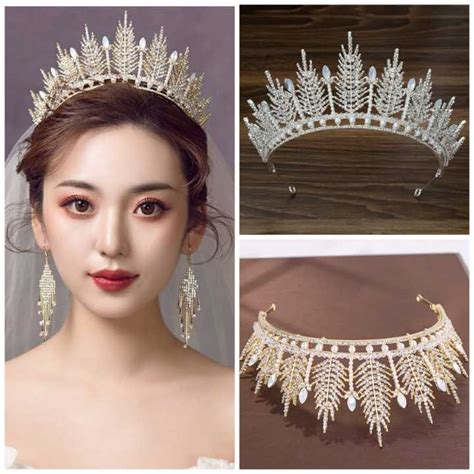 Iris Crown Wedding Crown Korea Mahkota Pengantin Mewah Bridal