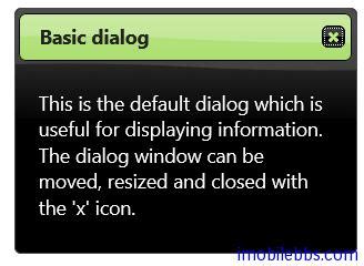 jQuery UI Dialog 示例一 jQuery 教程 UDN开源文档