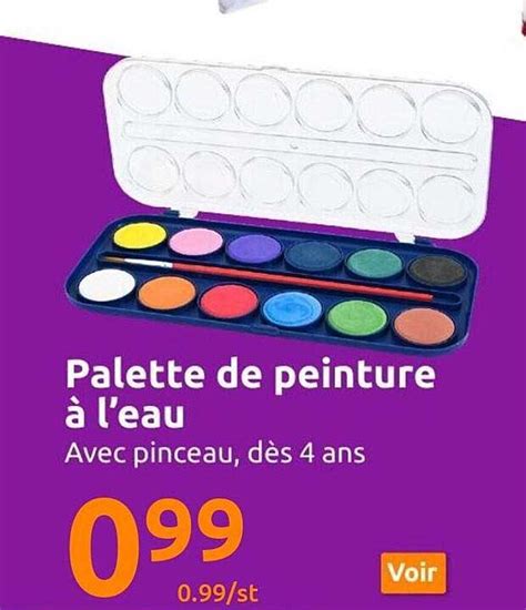 Promo Palette De Peinture à L eau chez Action iCatalogue fr