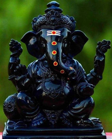 Black Statue Of Lord Shri Ganesha Pics Hinduwallpaper