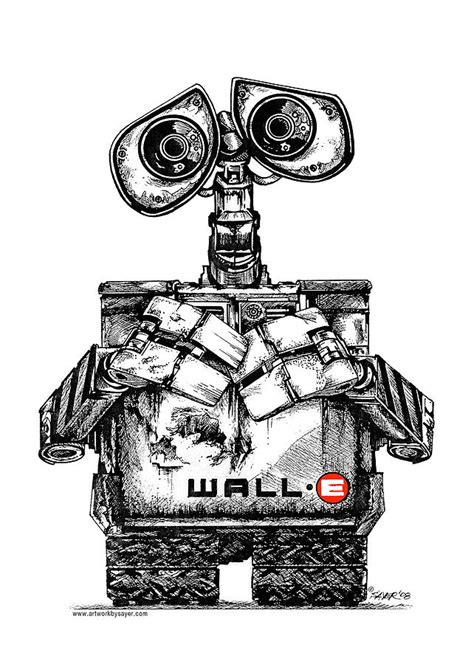 Wall-e Drawing by James Sayer