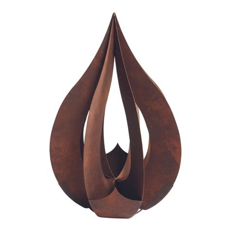 Boule deco jardin métal rouillé sphère acier corten JARDINEX