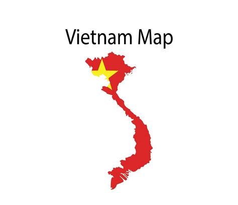 Vietnam Map Vector Illustration National Flag in Background 15938525 ...