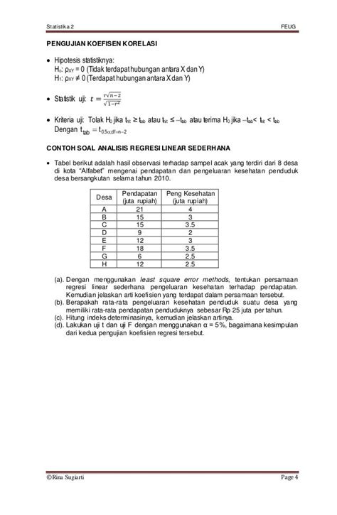 6 Analisa Regresi Dan Korelasi Sederhana Rs