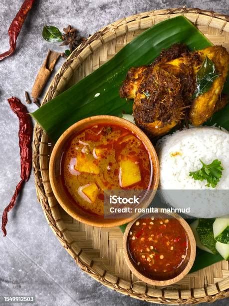 Nasi Lemak Or Nasi Kukus Malaysian Cuisine A Fragrant Rice Dish Cooked