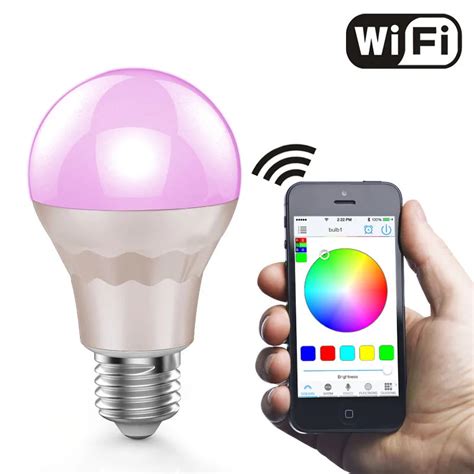 AC85 265V E27 7 5W Smart Wifi Bulb RGB White Led Bulb Wireless Remote